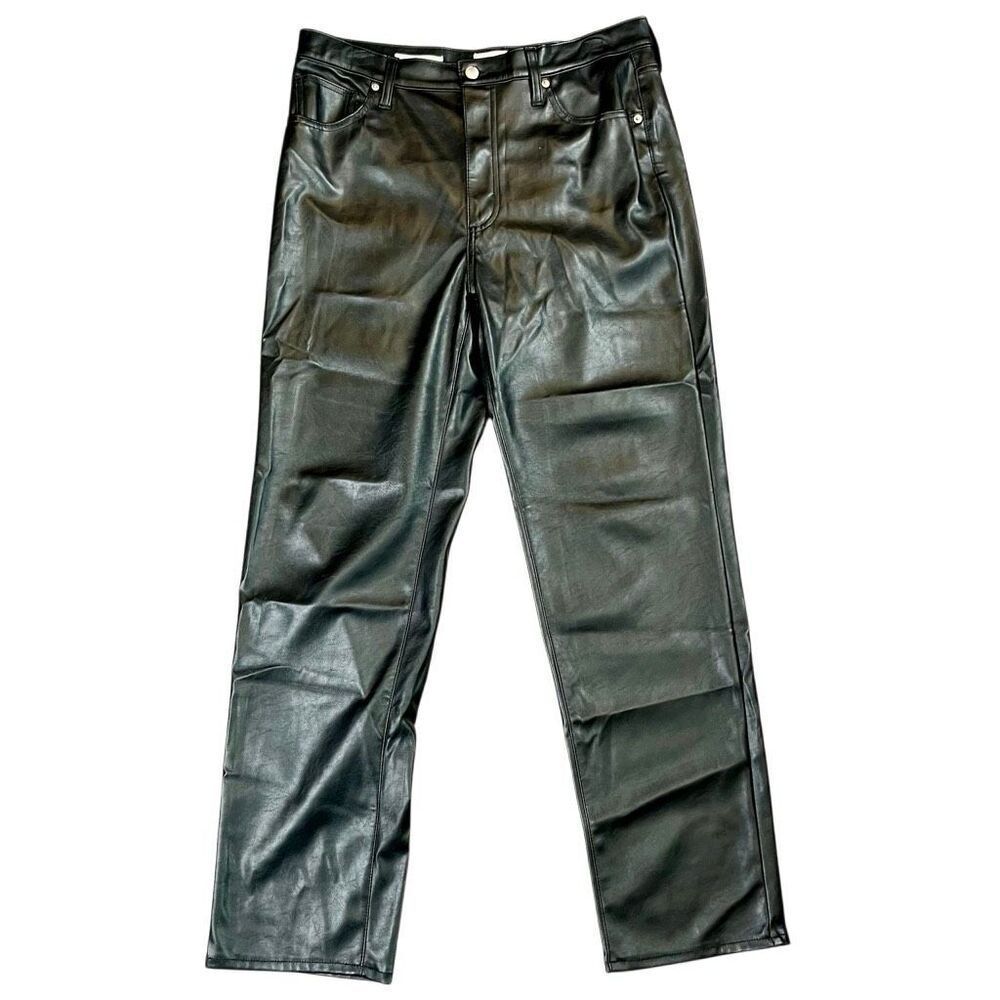 Universal Thread Womens High-Rise 90's Straight Faux Leather Pants 12R